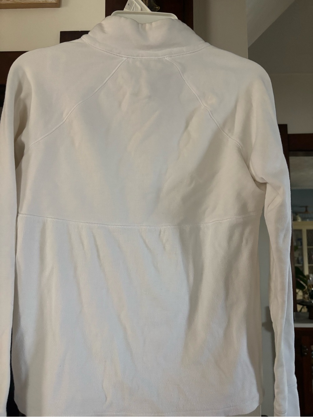 Armani Exchange White Zip Hoodie with Black Label - Picture 3 of 5